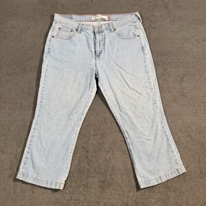 Y2K Levi's 515 Nouveau Capris Jeans Women's 12 33x22 Blue Denim Light Wash